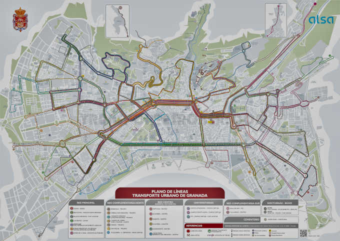 Granada Bus Route Map