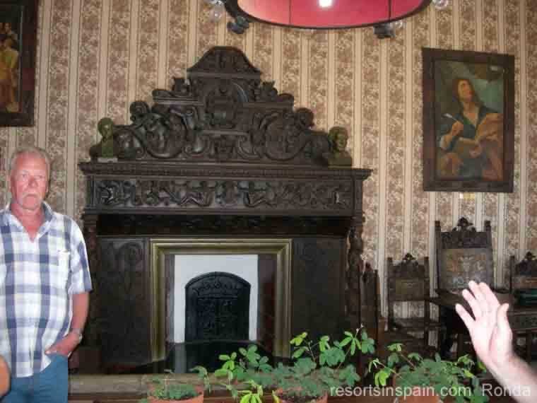 Don Bosco House very ornate fireplace