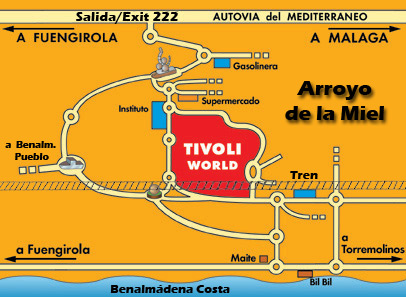 Tivoli World Location Diagram