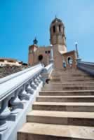 Sitges Church Steps leading to the Sea Front