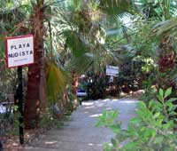 Steps leading to Benalnatura Playa nudista